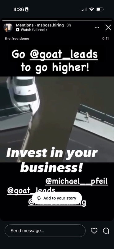 Real G.O.A.T. Leads agent win — leaderboard post, SMS, or policy issued