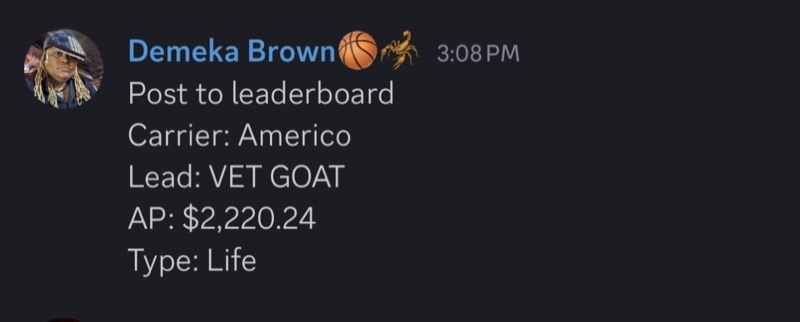 Real G.O.A.T. Leads agent win